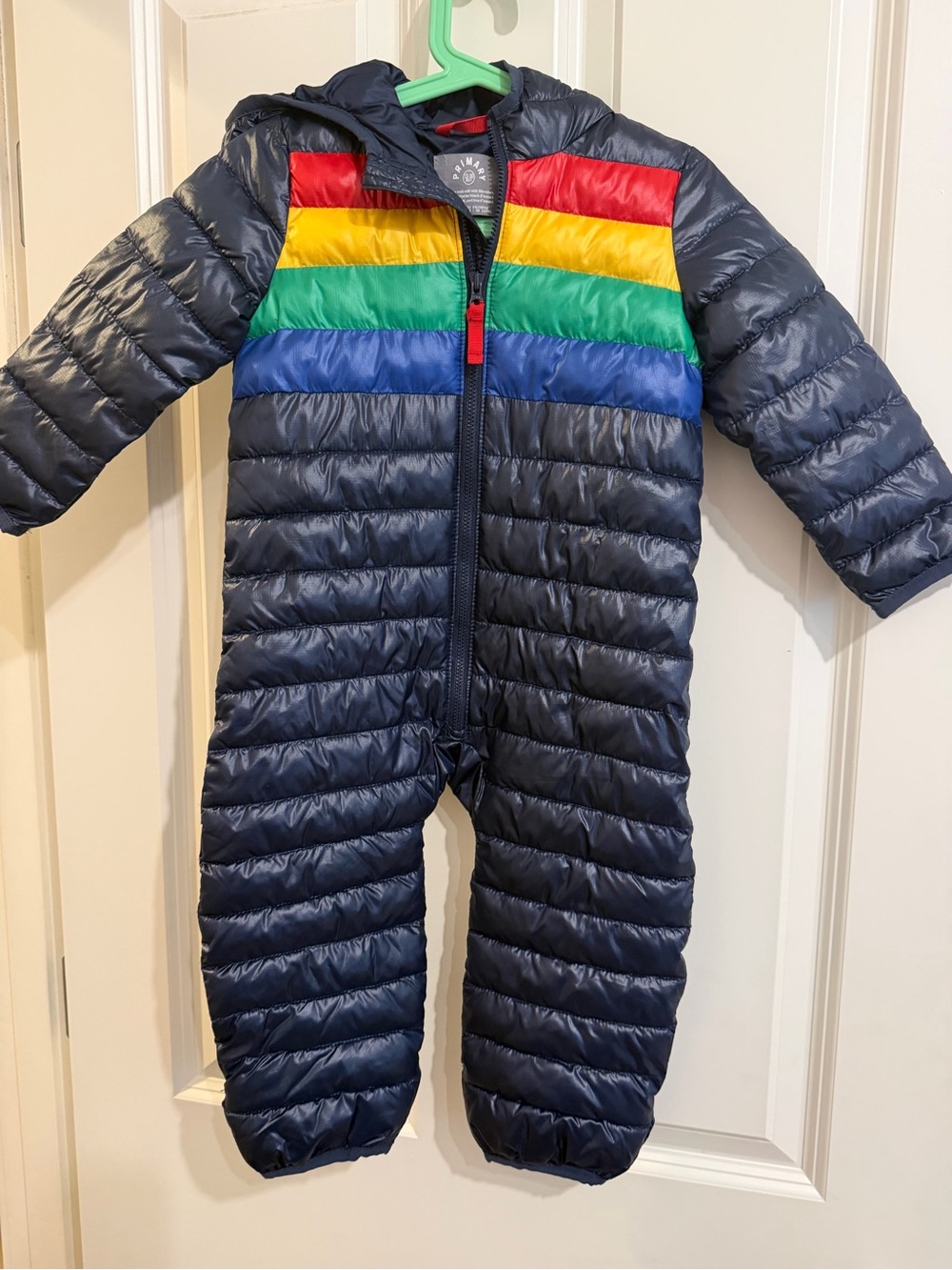 Toddler primary puffer lightweight one piece snowsuit